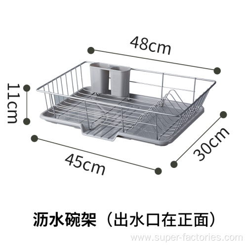 Plastic And Stainless Steel Metal Wire Dish Rack